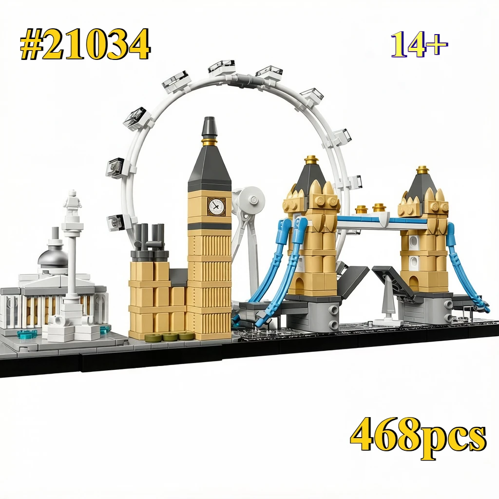 

City Skyline Model 21034 Building Blocks Sets Suitable for Birthday Gifts Compatible with Legoed Particles,468pcs.