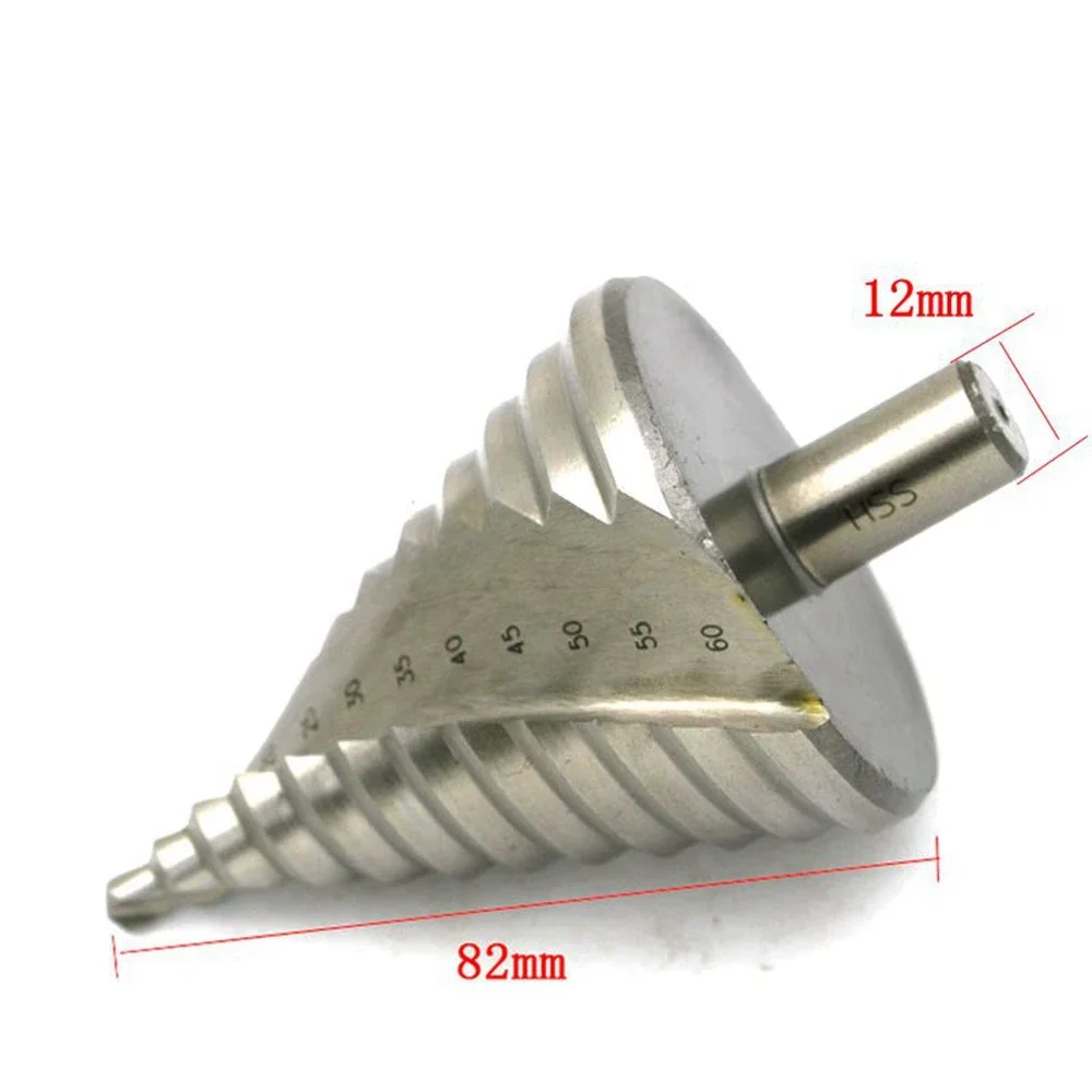 5-35mm 6-60mm Step Cone Drill Bits Hole Cutter Bit Set Fluted Edges HSS Step Core Triangle Shank for Wood Metal Drilling