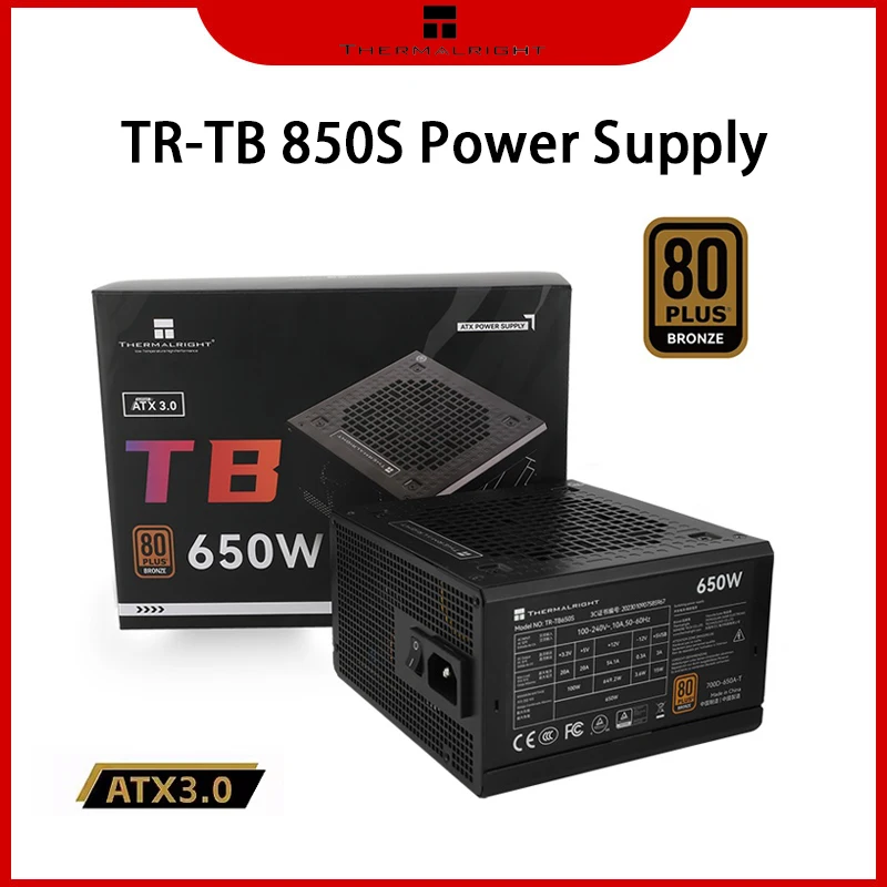 

Thermalright TR-TB650S rated 650W bronze power supply 750W desktop computer chassis 550W host power supply.