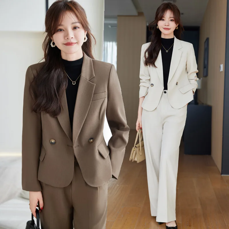 Women's Brown Suit2024Spring New High-Grade Fried Street Small Suit Small Short Coat