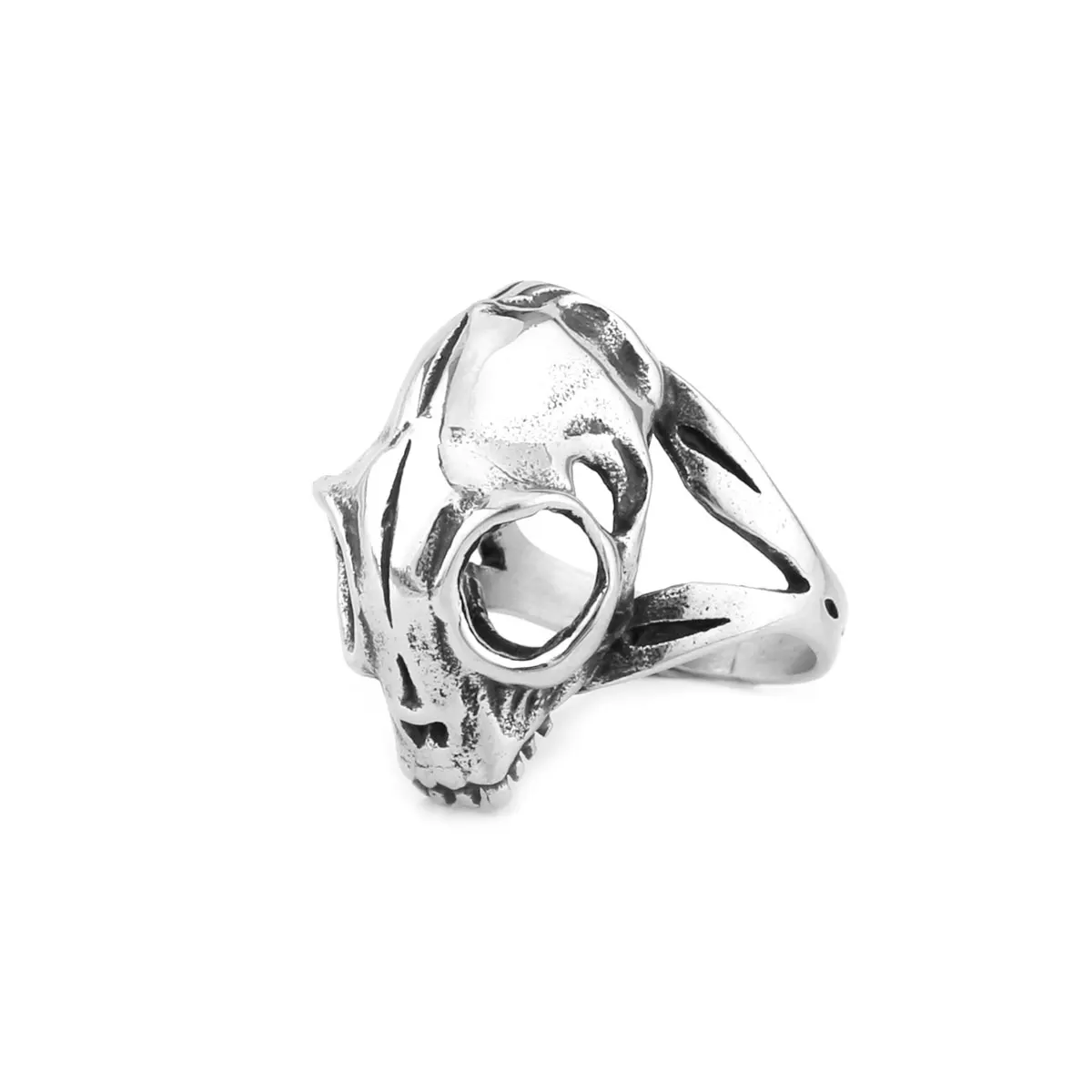 Vintage Domineering Skull Stainless Steel Mens Rings Punk Gothic Stylish for Boyfriend Biker Jewelry Creativity Gift Wholesale