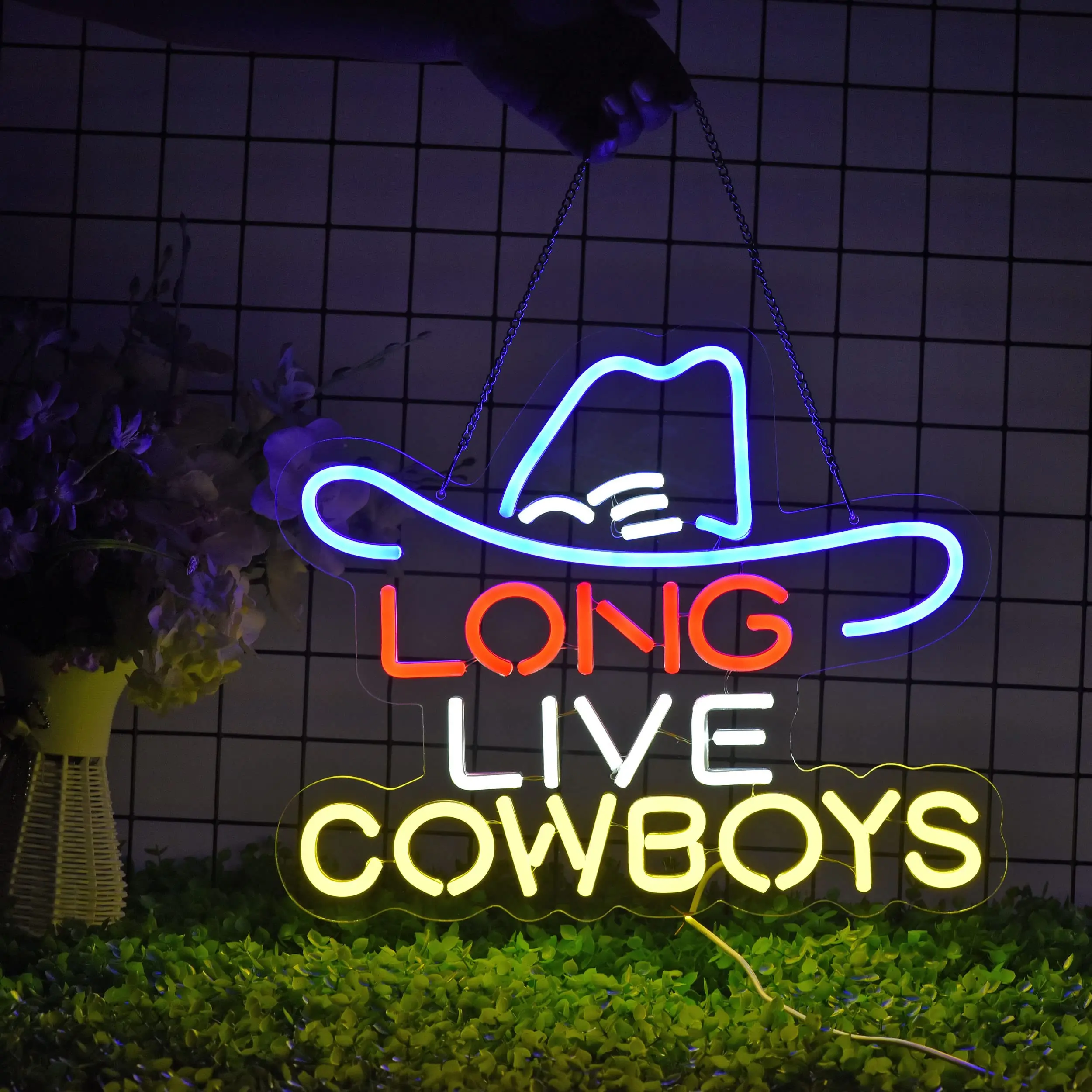 

Long Live Cowboys LED Neon Light Signs for Beer Bar Cafe Party Bedroom Home Decoration Personalized Gift