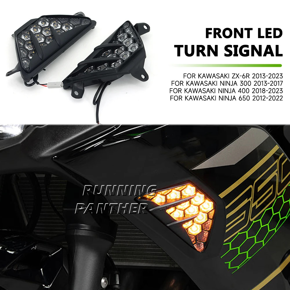

For Kawasaki NINJA ZX6R Motorcycle Indicator Light LED Turn Signal NINJA 300 400 650 1000 ZX6R ZX-6R Ninja650 Ninja400