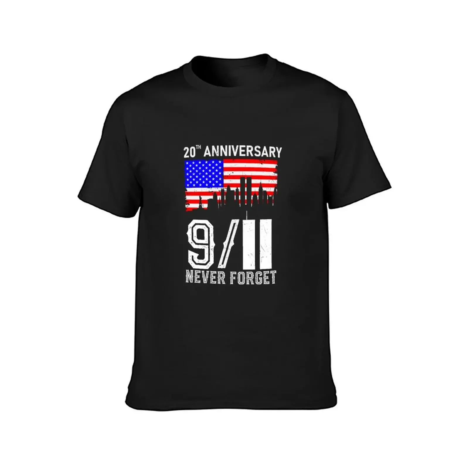 9 11 Never Forget 20th Anniversary 9 11 Memorial T-Shirt plain baggy shirts Short sleeve tee mens clothes