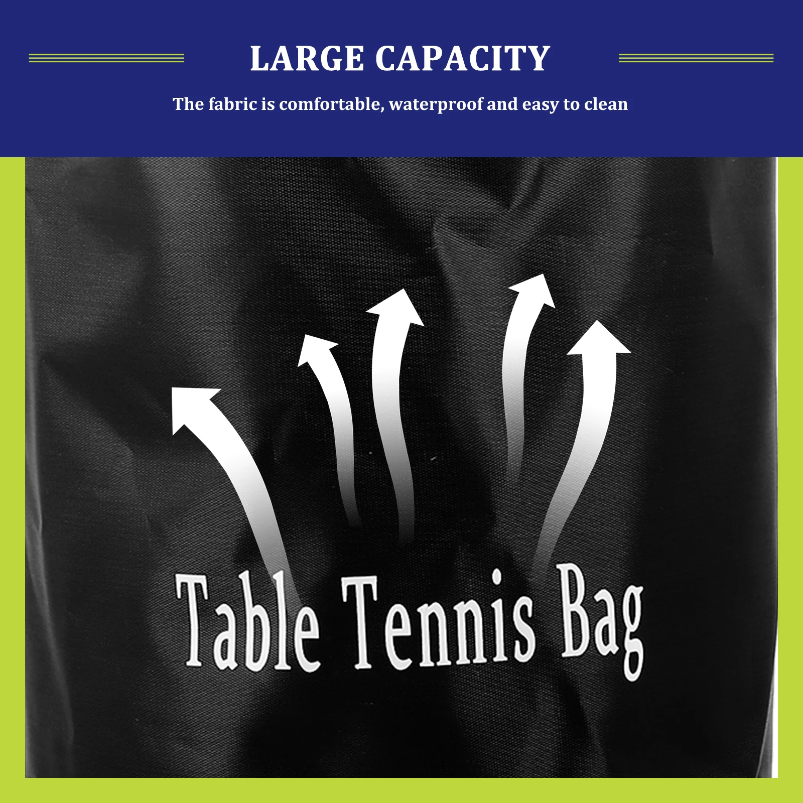 

Table Tennis Bag Oxford Cloth Portable Storage Pouch for Pingpong Balls Large Capacity Durable Material Zipper Design Sports