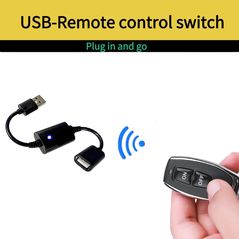 DC 5V Wireless RF Remote Control Switch Driver Power ON OFF For USB LED Light Strip Reading Lamp Light Fan Toggle Model 433mhz