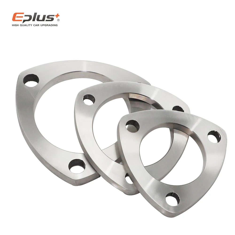 

3 Bolt Triangle Car Exhaust Pipe Flange 304 Stainless Steel Universal Exhaust Muffler Downpipe Header Connection Multi Size
