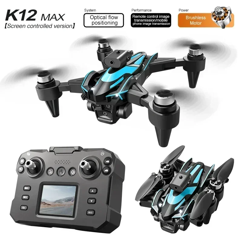 

New K12 Max Screen Controlled Drone 4K HD Camera Brushless Motor Obstacle Avoidance Foldable Quadcopter Dron RC Toy