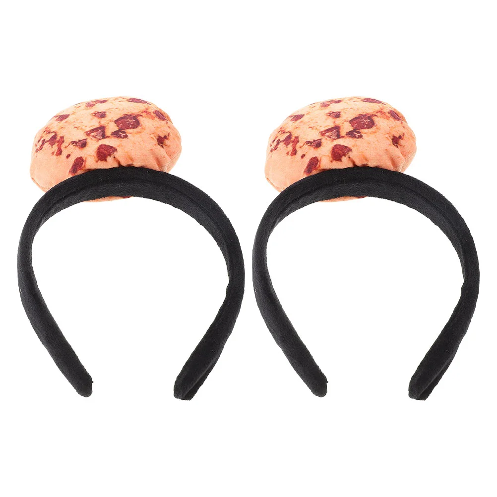 2 Pcs Headband Biscuits Funny Girls Cookie Hairband Headbands for Women Plastic Cute Cookies Accessory