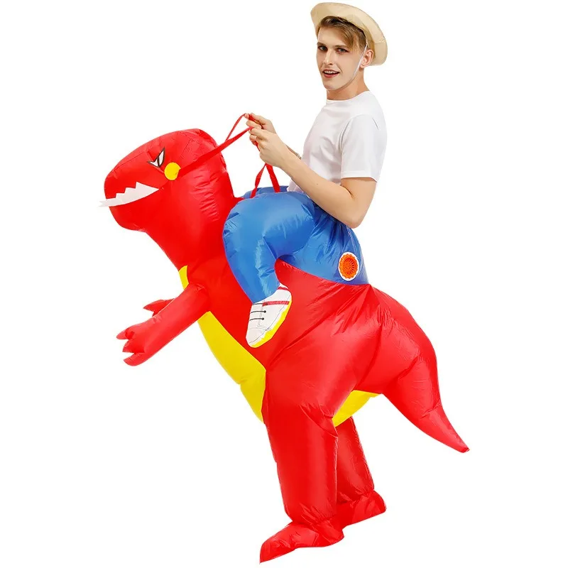 Inflatable Dinosaur Bunny Costume - Kids 3D Dino Riding Suit for Halloween, Easter & Stage Performance