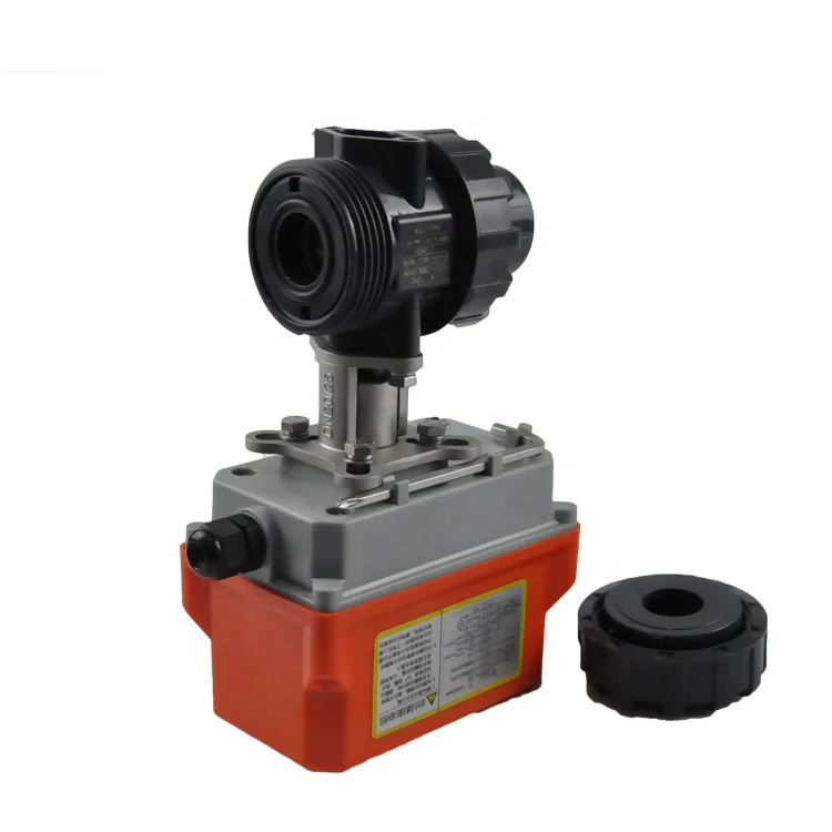 PVC On Off Type Electric Actuator Motorized Electric Water Flow Control Ball Valve