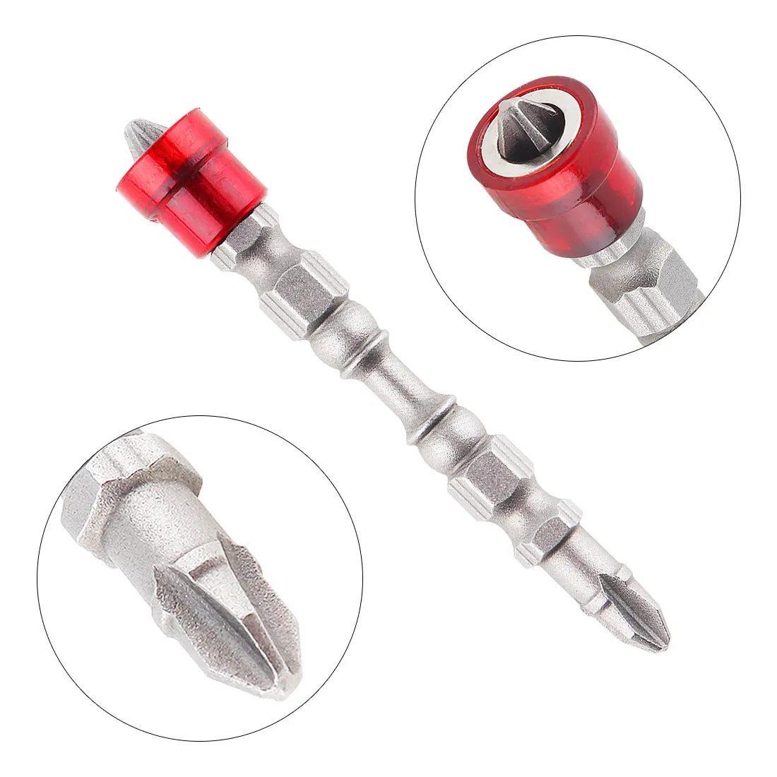 PH2 Magnetic Ring Phillips Screwdriver Bit Single/Double Head 1/4 Inch Hex Shank Cross-head Drywall Electric Screwdriver Set