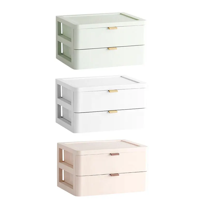 

BEAU-2 Tiers Office Desktop Organizer Drawer Bathroom Accessories Storage Box Cosmetic Makeup Rack Jewelry Organizer