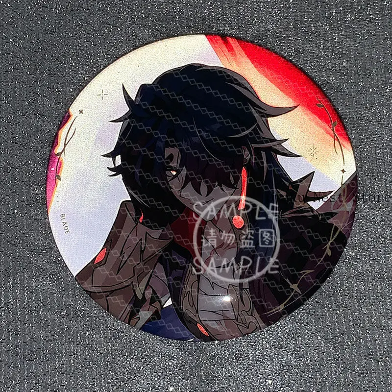 

Anime Honkai：Star Rail Mortenax Blade Tin Badge Cartoon Brooch Bag Decor Fan Collection Birthday Gift Cosplay Accessories