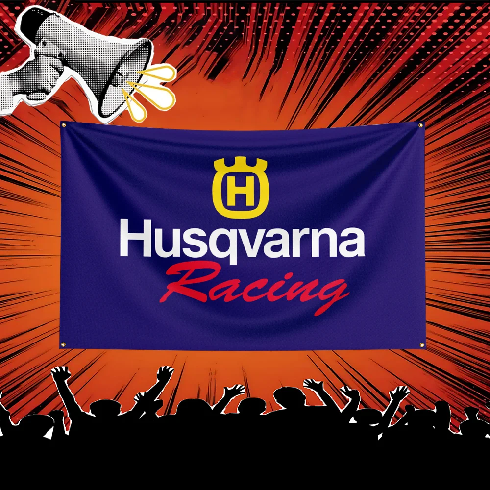 Husqvarna Tool Flag  Polyester Banner For Garage Workshop Wall Decor Mechanic Gift