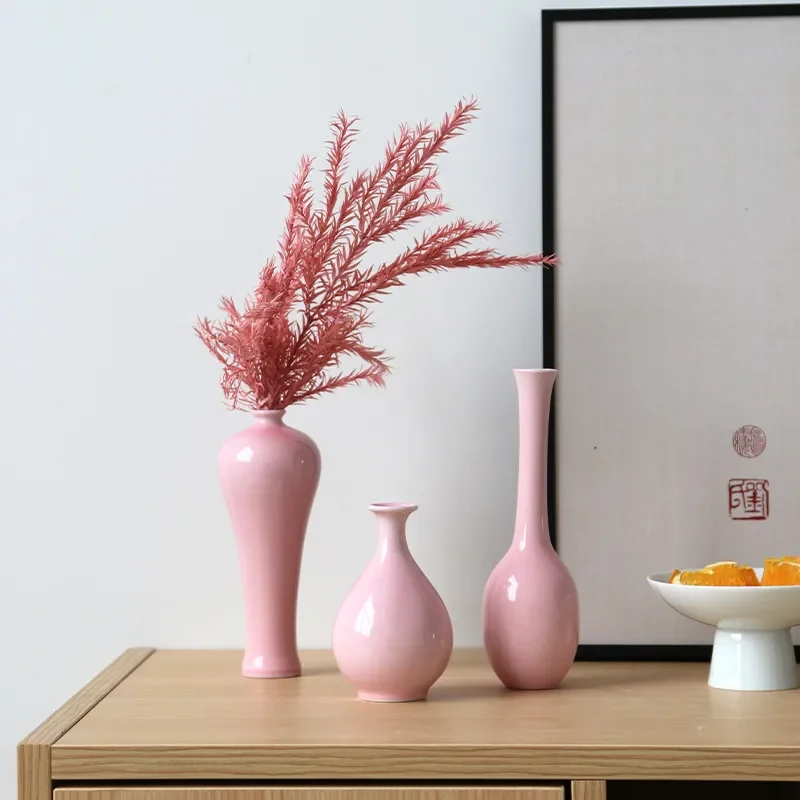 for Jingdezhen Ceramic Small Vase Wholesale Dried Flower Arrangement Water Culture Device Home Tea Ceremony Decoration