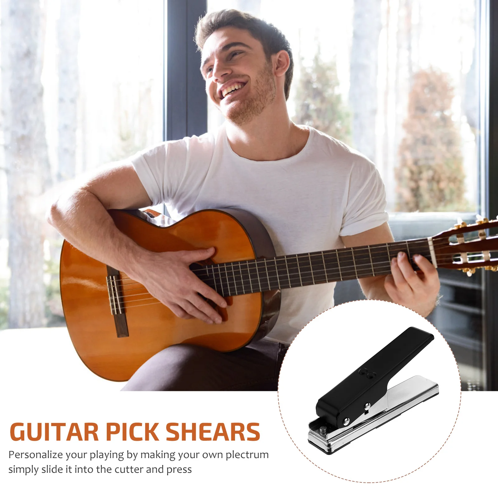 

1pc Guitar Picks Maker Punch Sturdy Plectrum Cutter Tool Reusable Gift Card Converter for Guitarist Perfect Gift Guitar