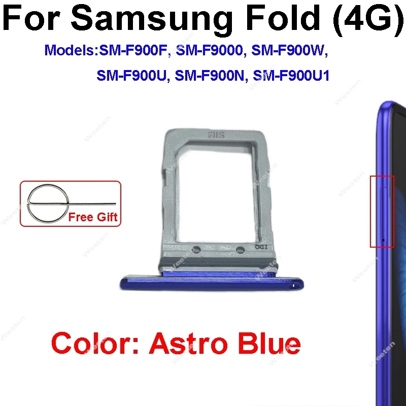 SIM Card Tray Holder For Samsung Galaxy Z Fold 1 2 3 4 Fold2 Fold3 Fold4 F9000 F9160 F9260 F9360 Sim Reader Slot Socket Adapter