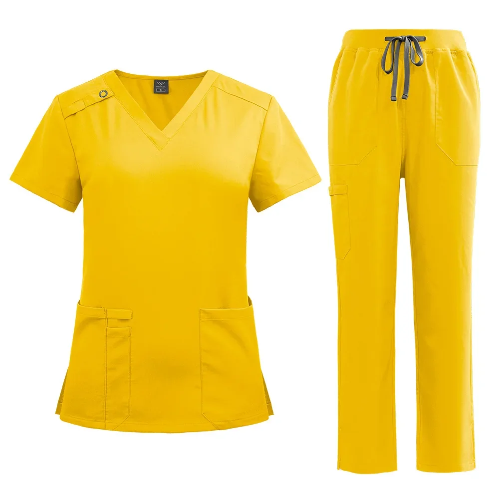 Unisex Medical Scrubs Sets Hospital Surgical Doctors Uniforms Nurses Accessories Dental Clinic Beauty Salon Lab Workwear Clothes