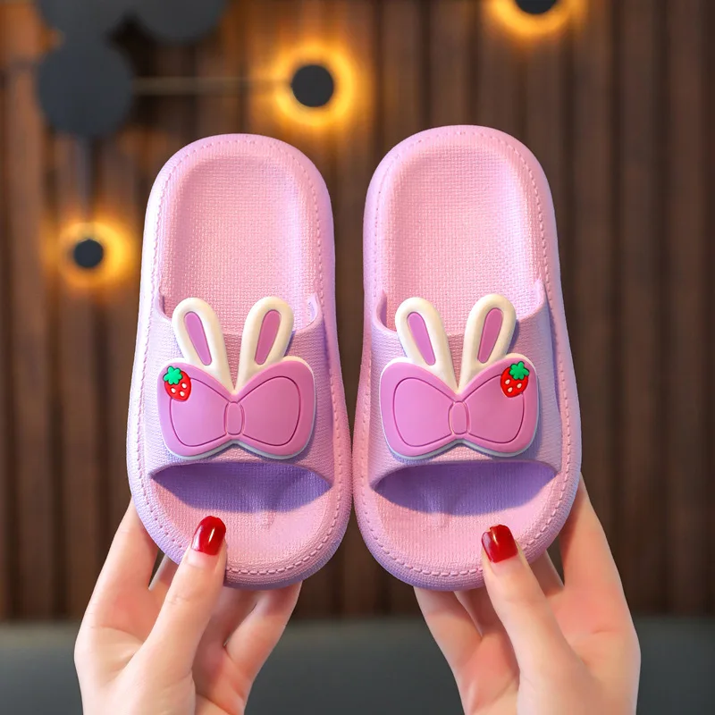 

Summer Family Shoes Adult Children Bathroom Slippers Girls Home Shoes Cartoon Non-slip Indoor House Slippers Boy Kids Teenagers