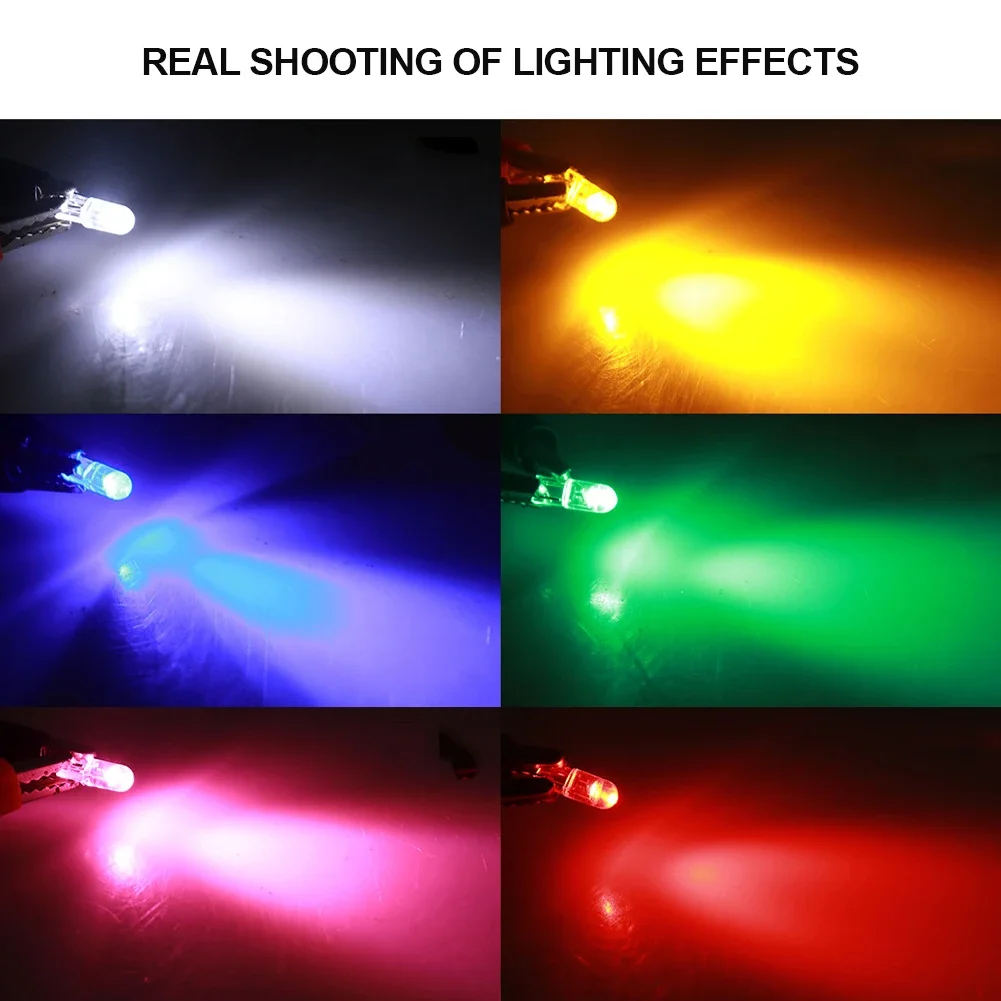 10 Teile/beutel Transparent T5 LED W3W COB Led-lampe Auto Instrument Anzeige Licht Lesen Lampe Auto Innen Dashboard Erwärmung Lampe – Detail 4