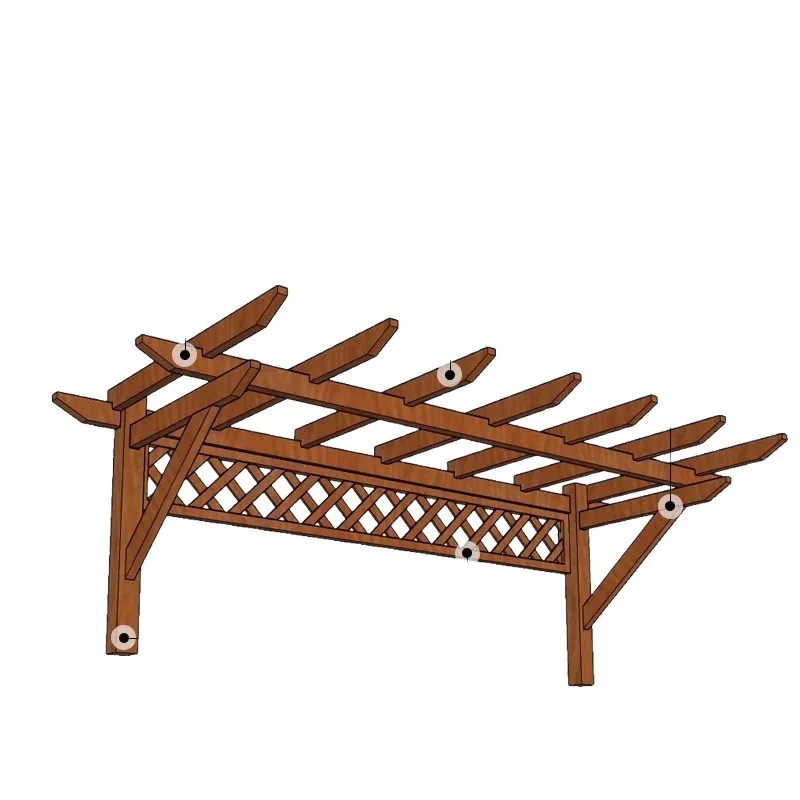 

Antiseptic wood grape frame courtyard new climbing vine frame outdoor yard simple awning wood