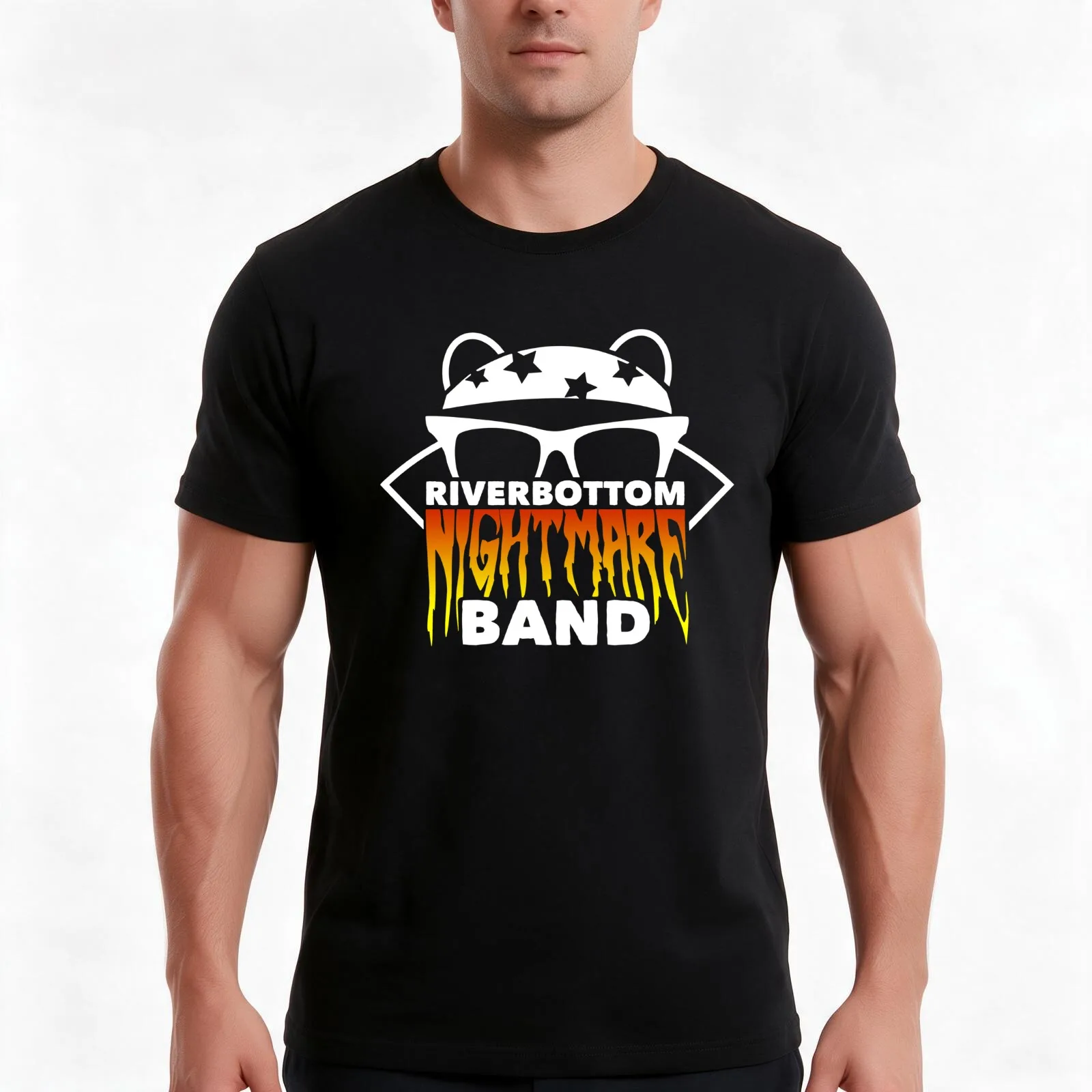 River Bottom Nightmare Band Classic Rock Bear T Shirt - Vintage Men Shirt For Women Classic Retro Graphic Tee T-Shirt