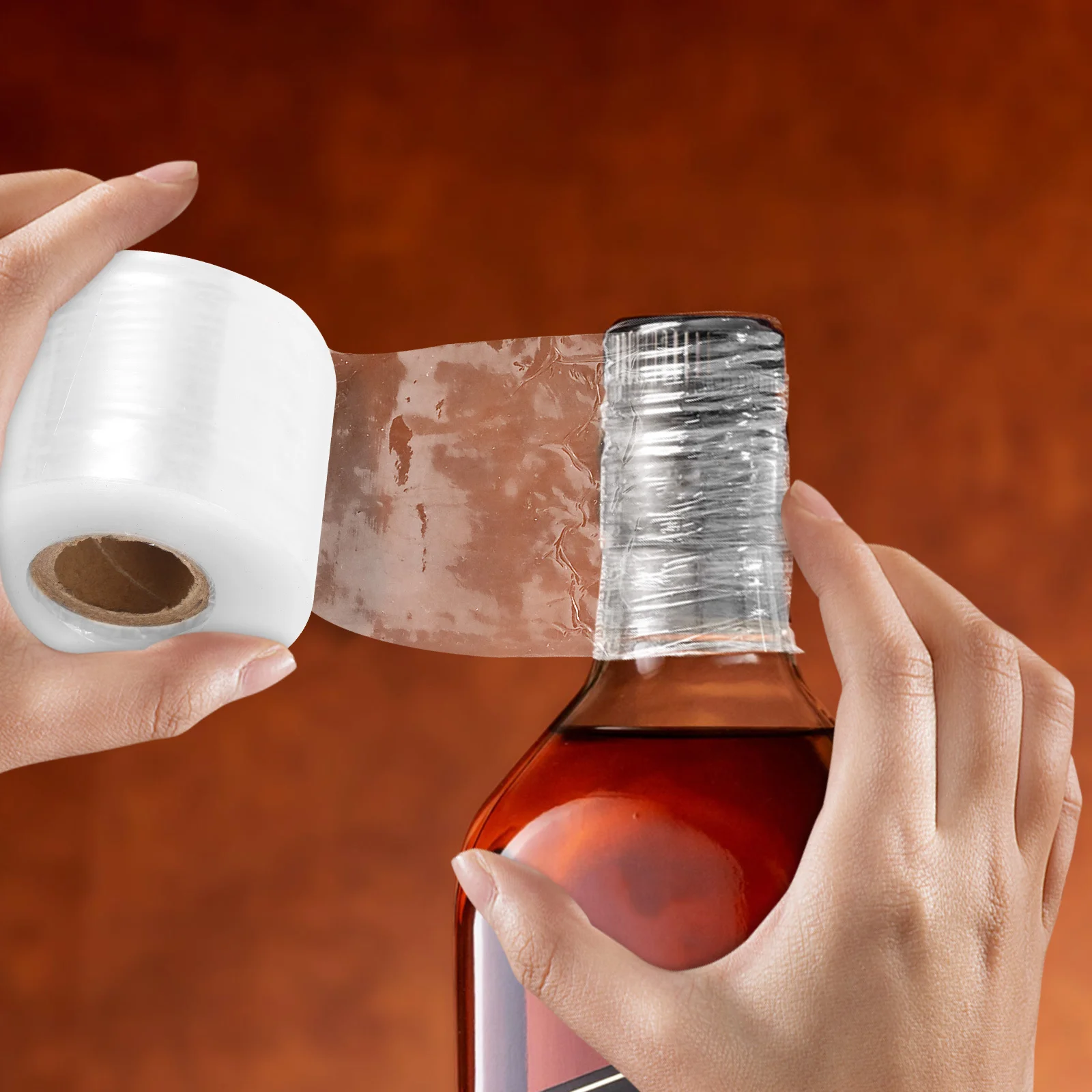 

1 Roll Wine Bottle Seal Film Clear PVC Wrapping Film for Open Bottle Fresh Preservation Wine Accessory Sealing Films