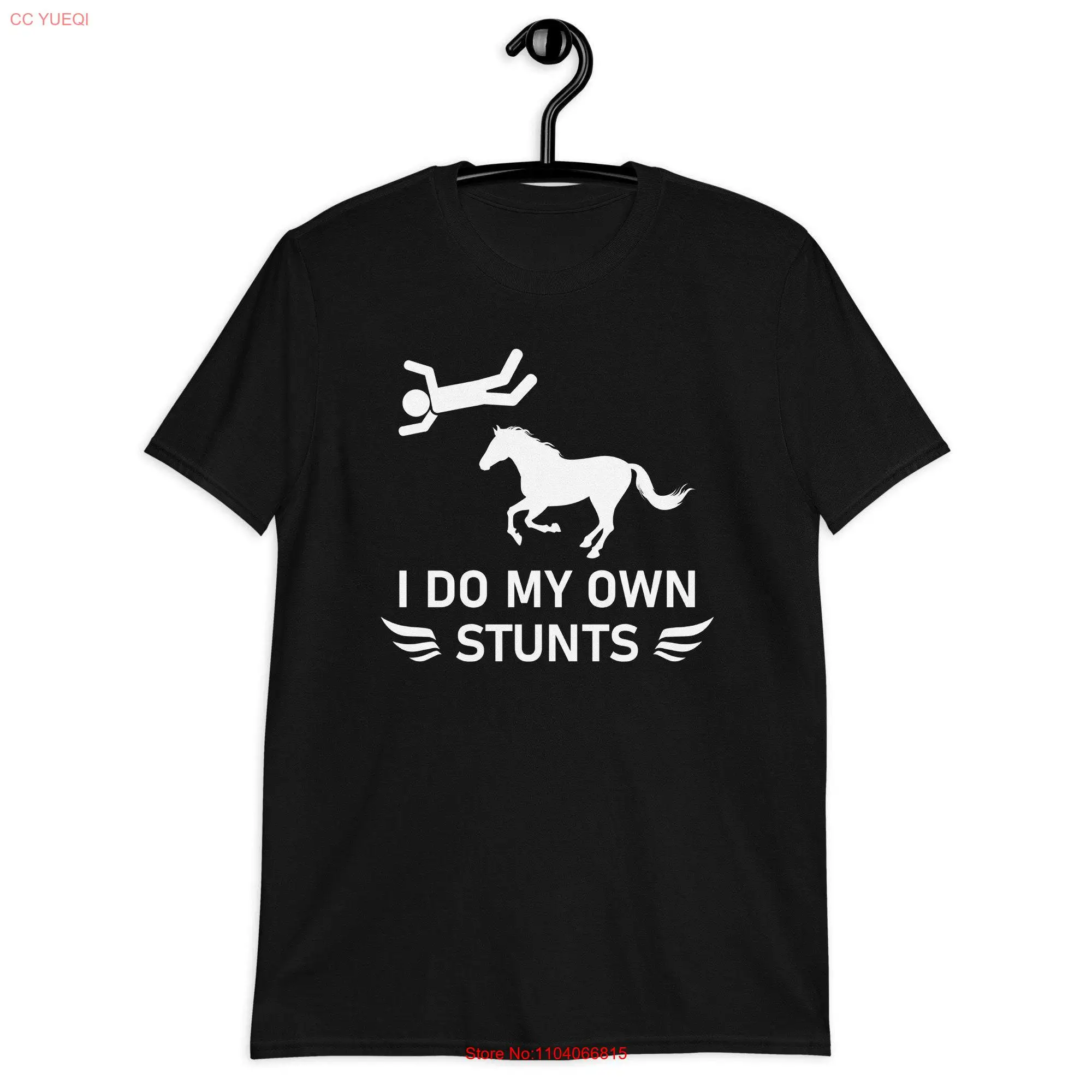 Футболка I Do My Own Stunts Funny Horse Rider с длинными или короткими рукавами