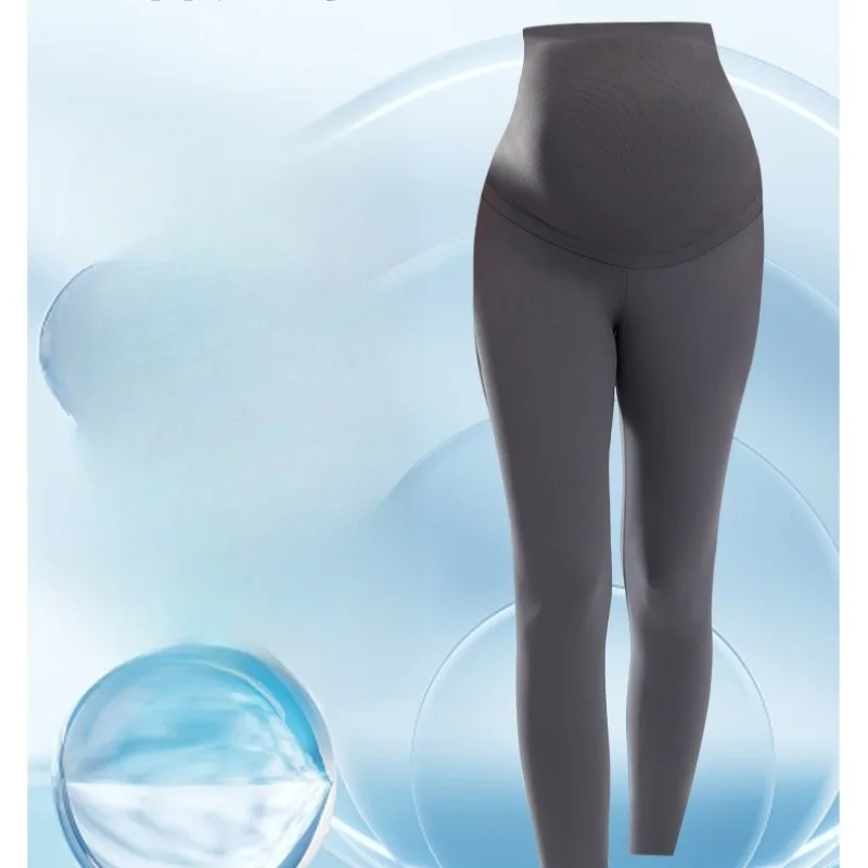 Leggings de maternidad de cintura alta, soporte para el vientre, diseño sin costuras, pantalones de Yoga de alta elasticidad, entrenamiento cómodo
