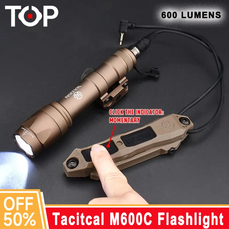 

WADSN M600C M300A Tactical Weapon Scout Light Wadsn M600 M300 Airsoft Flashlight With Dual Function Switch Fit 20mm Rail Mlok