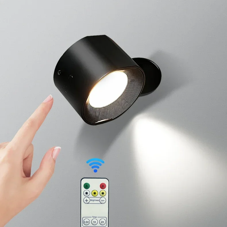 Luz de escalera para sala de estar, protección ocular de lectura, lámpara de noche para dormitorio, luz LED de pared magnética temporizada recargable