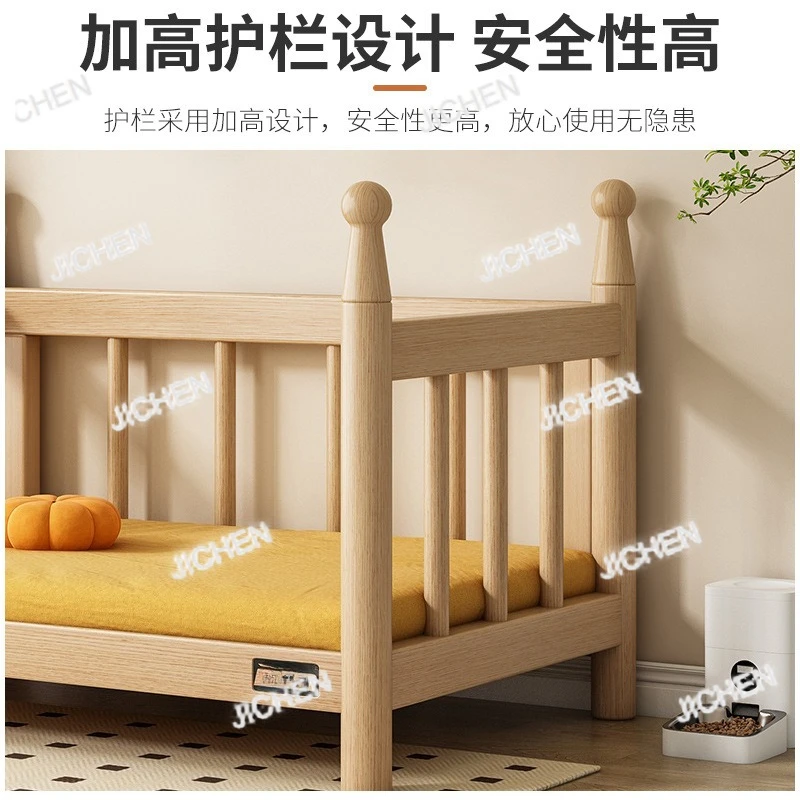 

TZZ деревянная питомник, кровать для собаки, питомник Тедди, золотистый ретривер, кровать для собак, кровать из цельного дерева, питомник для кошек, универсальный в всех сезонах