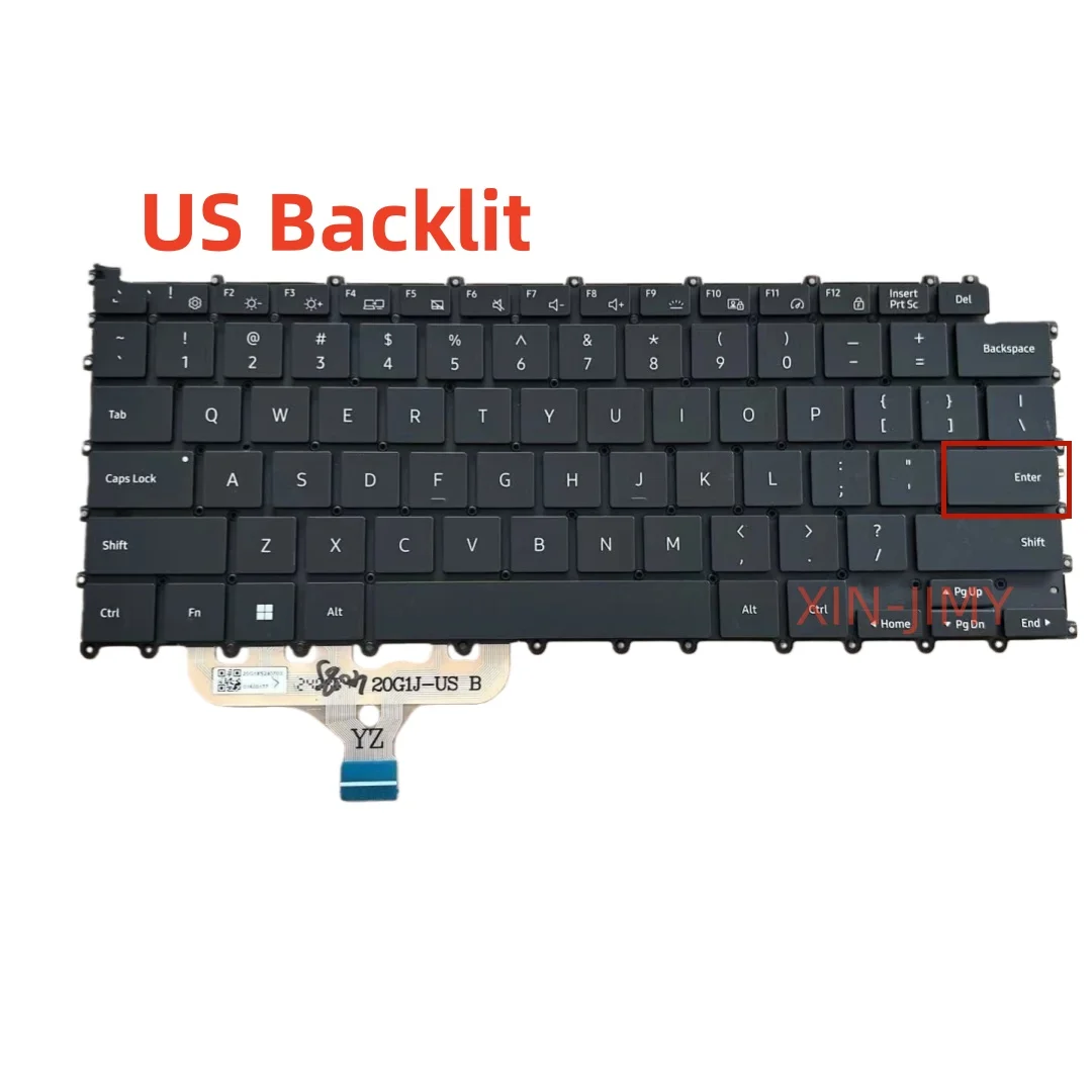 

Клавиатура для ноутбука с подсветкой (США) для Samsung Galaxy Book3 Pro NP940XFG 940XFG