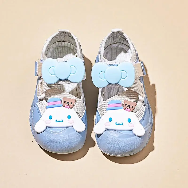 Sanrios Anime Kuromi sandały sportowe buty z siatką Cinnamoroll Kawaii Cartoon trampki letnie śliczne przeciwpoślizgowe obuwie dziewczyna Gif