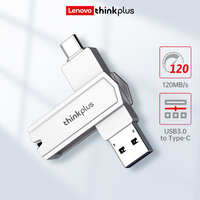 ThinkPlus for Lenovo USB 3.2 Flash Drive 2 in 1 USB and Type C Pen Drive 32G-256GB Pendrive Memory Stick Flash Disk for PC Phone