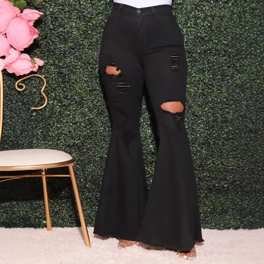 

Женские джинсы ретро-стиля, зауженные, с эффектом потертости, весна-осень, новая модная коллекция, стрейч, с необработанным краем, микро-клеш, с дырками