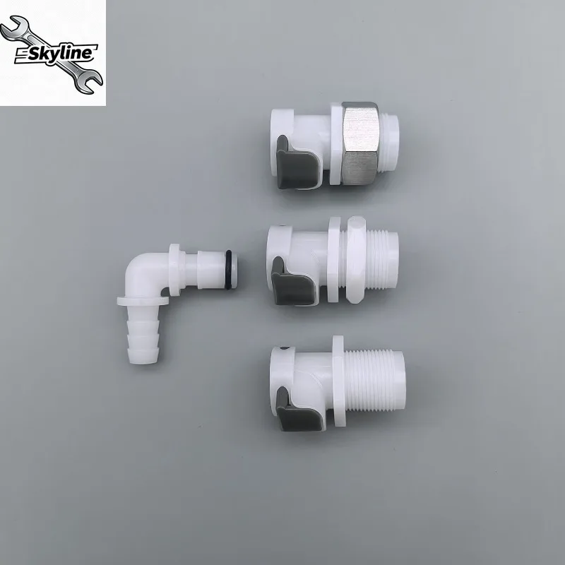 Large Diameter Plastic CPC Quick Disconnect Coupler Push-in Connector With Built-in Globe Valve Fluid ConnectionReplacementParts