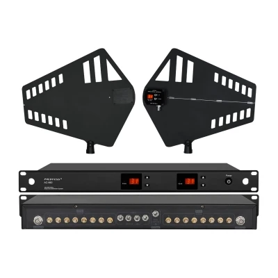 happymusic 16 Channel Antenna Distribution System Antenna Splitter support 8 Sets Receivers 400-950Mhz for uhf wirele