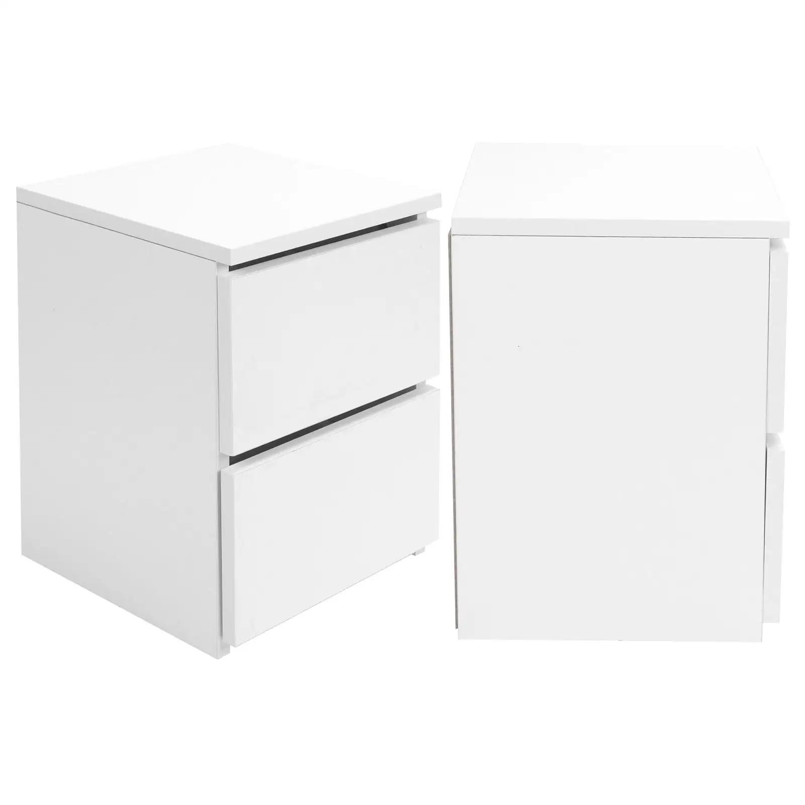 طاولة بجانب السرير حديثة مع درجين منضدة أنيقة لأثاث تخزين غرفة النوم وغرفة المعيشة