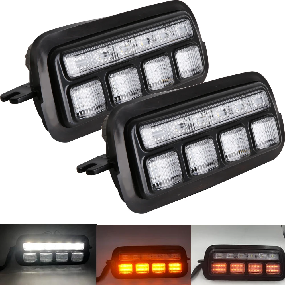 For Lada Niva 4X4 1995 LED DRL Lights With Running Turn Signal Function Accessories Car Styling Turning Lamp