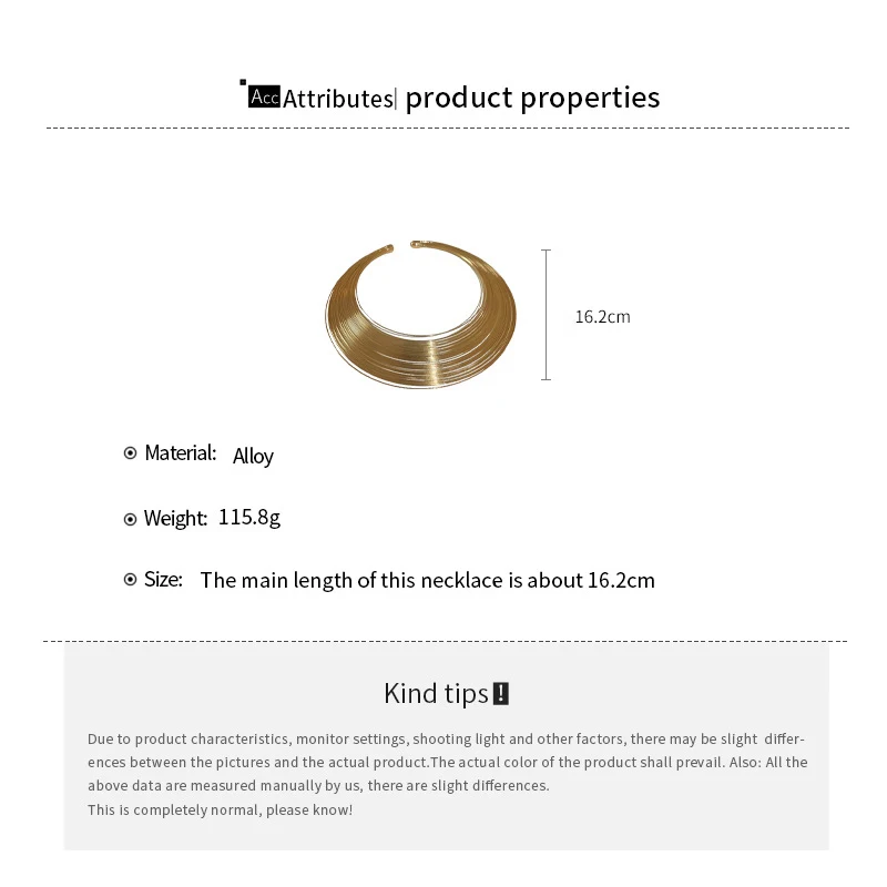 New 4 Pcs Metal Gold Color Geometric Multi-layer Necklaces for Women Heavy Industry Bangles Round Earrings Fashion Jewelry Set B