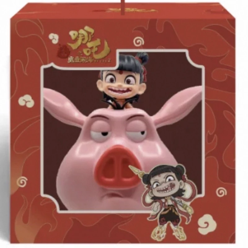 OFFICIAL Nezha 2 Movie Cartoon Figurine 22oz Popcorn Bucket Desktop Decoration Creative Kids Piggy Bank Fans Gifts Ornament