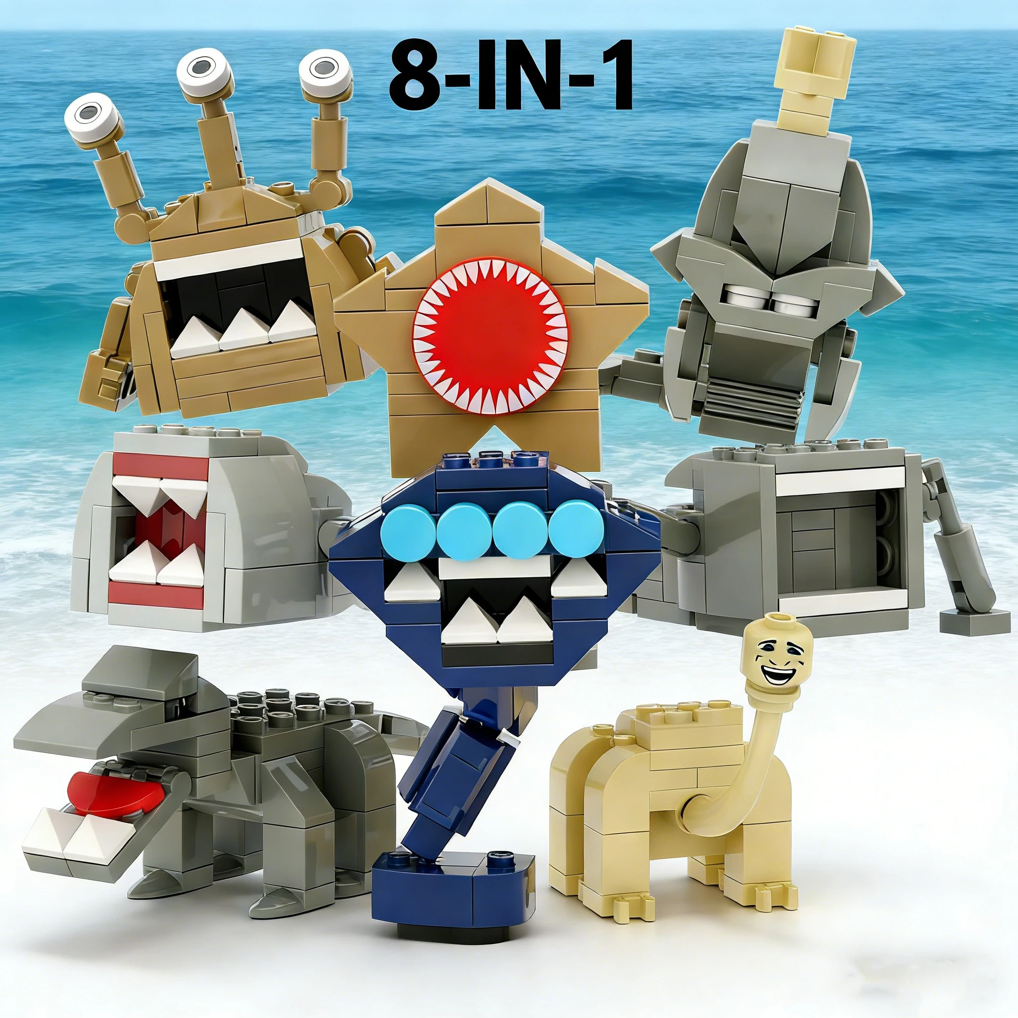 2026 Subnautica Building Blocks Bloop Sea Monster El Gran Maja Action Figures Leviathan Construction DIY Bricks Toy Fans Gift view 3