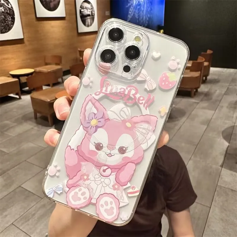 Cute Cartoon LinaBells Magsafe Magnetic Phone Case for IPhone 16 15 14 13 12 11 8 7 Plus Pro Max X XR XSMax Soft Clear Tpu Cover