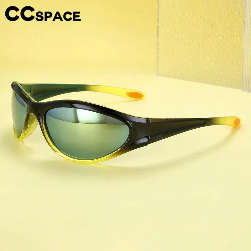 56649 New Punk Sport Sunglasses Men Women Fashion Gradient Color Mirror Face Goggles Driver Glasses Riding Eyewear Uv400