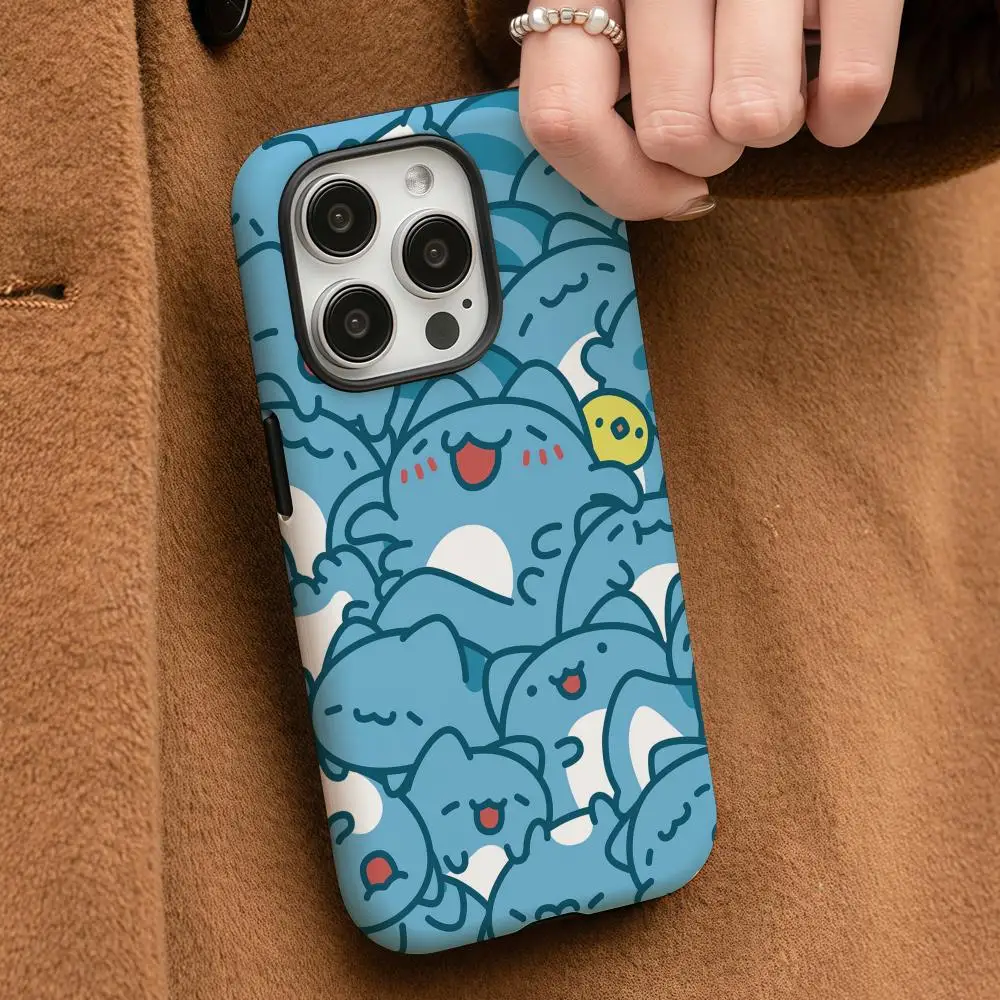 

Bugcat Capoo Phone Case For iPhone 16 15 14 13 12 11 Pro Max Plus Glossy HD Double-Layer Liquid Back Film Hard Shell