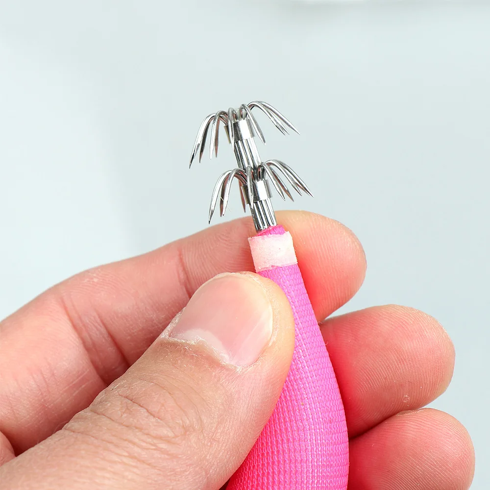 Ganzkörper-Leuchtende Garnelen aus Holz, bunte Nachahmung von Tintenfisch-Garnelen, gefälschter Köder, 2,0 2,5 3,0 # Tintenfisch Tintenfisch Meer Angeln Regenschirm Hoo – Detail 6
