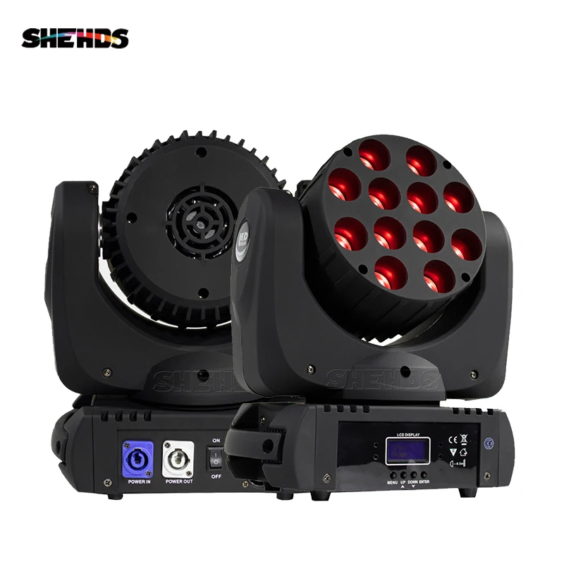 

2pcs LED 12x12W RGBW Beam Moving Head Light DMX512 for Party Dance Party TKV Bar Dj Disco SHEHDS Stage Lighting Equipment