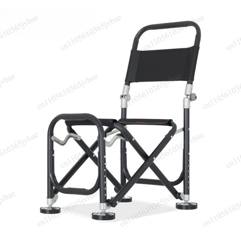 Outdoor Fishing Folding Lounge Chair, Multi-functional High Load-bearing Fishing Seat for The Beach